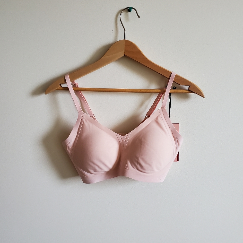 NWT Honeylove Liftwear Silhouette Bra Rose Tan Size Small